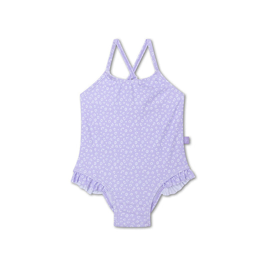 Girls' Swimsuit - Lila - Leopard