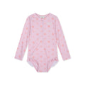 UV Swimsuit Girls With Long Sleeves - Pink - Shell Tastic
