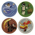 Set de 4 sous-verres métal embossés Avatar : Le Dernier Maître de l’Air