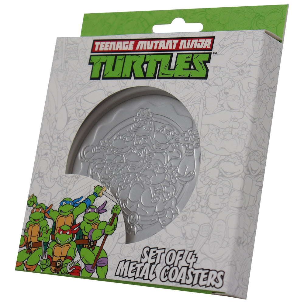 Set de 4 sous-verres métal embossés Tortues Ninja