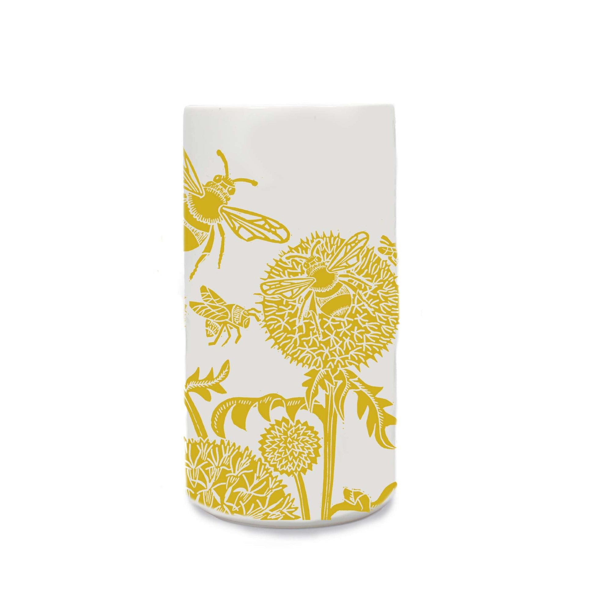 Vase en céramique Bee Dandelion - moutarde jaune
