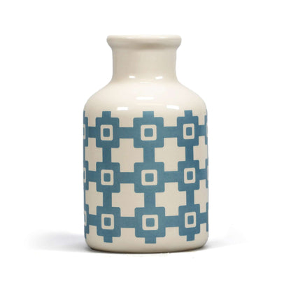 Vase en céramique Design Tiles bleu
