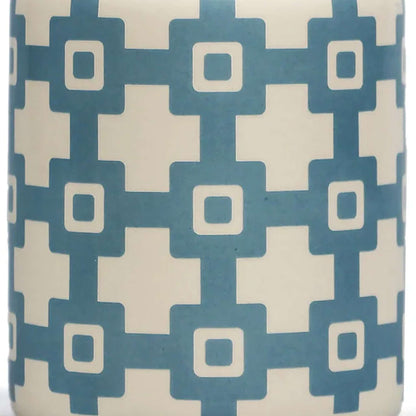 Vase en céramique Design Tiles bleu