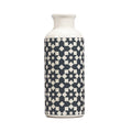 Vase en céramique, design, bleu foncé, gris