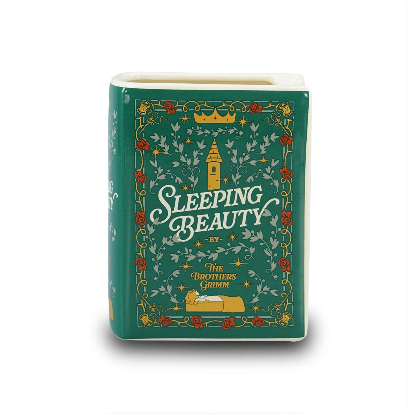 Sleeping Beauty Ceramic Book Cachepot – 14 cm