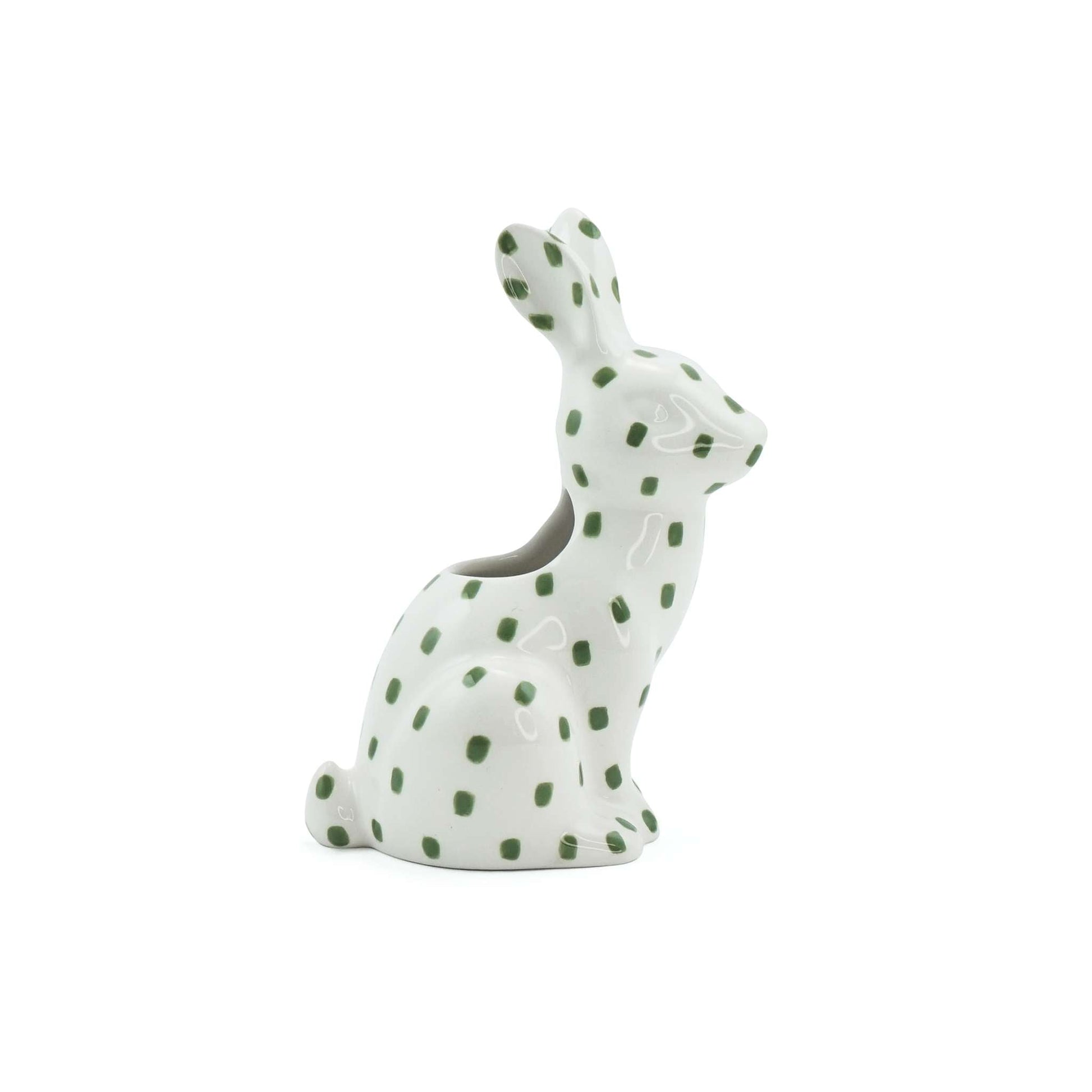 Vase en forme de lièvre en céramique Woodland Animal vert