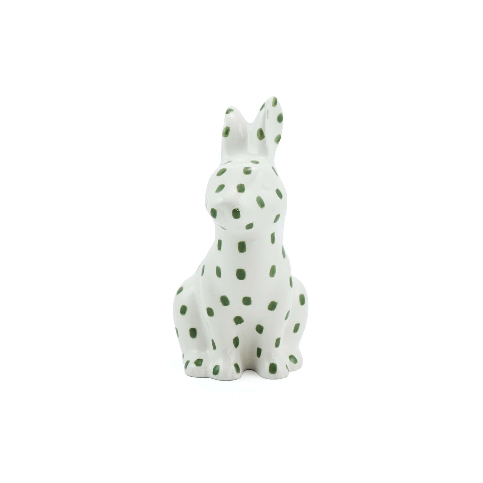 Vase en forme de lièvre en céramique Woodland Animal vert