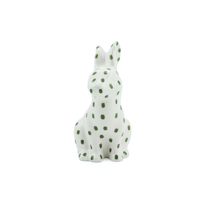 Vase en forme de lièvre en céramique Woodland Animal vert