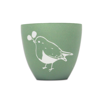 RSPB Robin Ceramic Tealight Holder - 8 cm