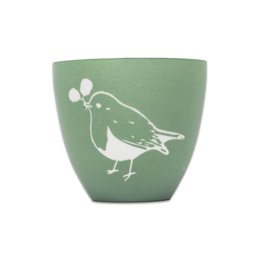 RSPB Robin Ceramic Tealight Holder - 8 cm