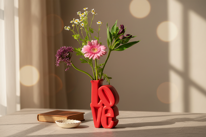 Red Love Vase