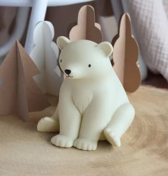 Piccola luce notturna a forma di orso bianco