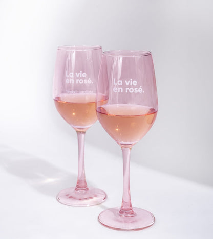 Set of two glasses - Rosé life