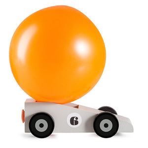 Balloon-powered Racer Silverstar toy car - 11.5 cm