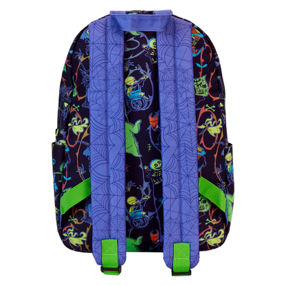 The Nightmare Before Christmas Backpack - Neon Glow All-Over Print Nylon 