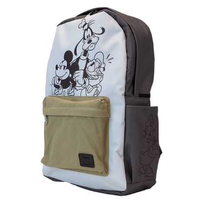 mickey friends canvas nylon full size backpack loungefly