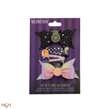 Set of 4 Wednesday hair clips