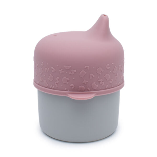 Lid and mini straw dusty pink