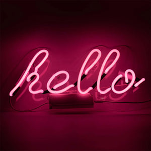 Wand-Neon Hello Rosa