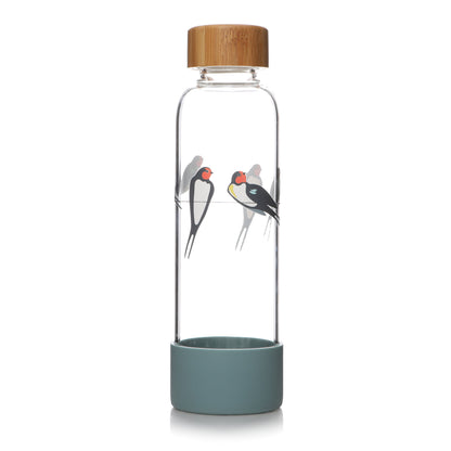 RSPB Swallows Glass Water Bottle - 500ml