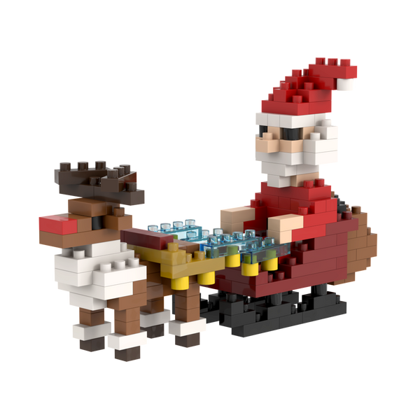 BRIXIES Santa Claus with Sleigh
