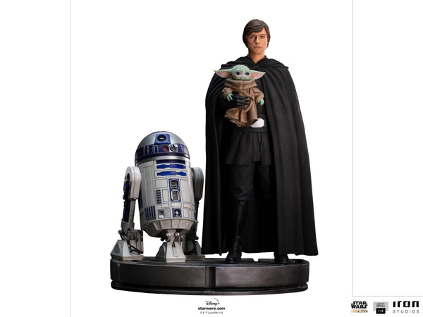 Statue Luke Skywalker, R2-D2 and Grogu - Star Wars: The Mandalorian - Legacy Replica 1/4
