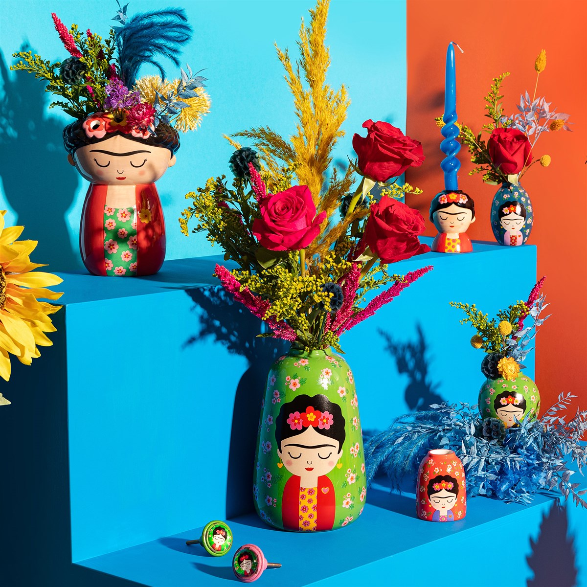 Red Frida Kahlo Wall Planter