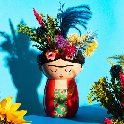 Red Frida Kahlo Wall Planter