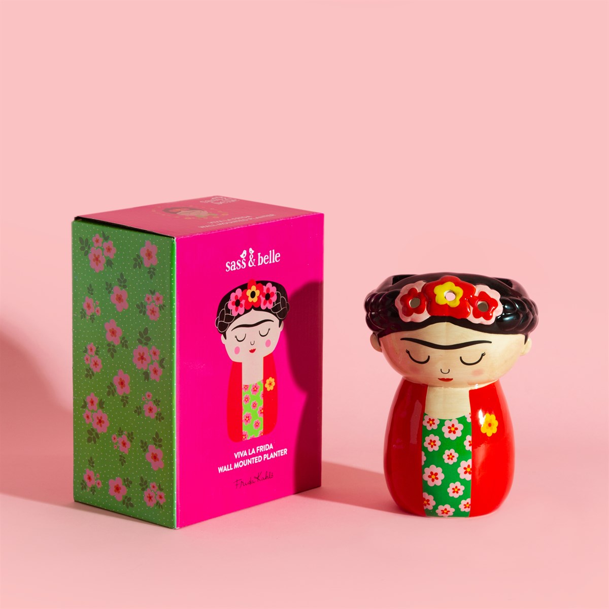 Red Frida Kahlo Wall Planter