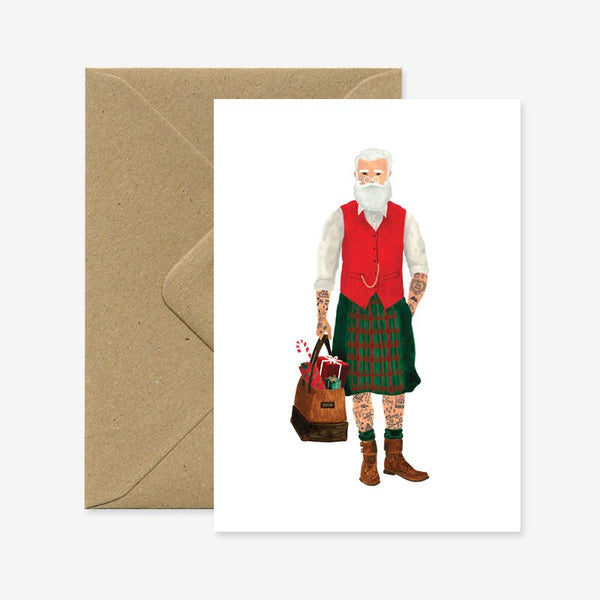 Santa is a hipster - Carte de voeux