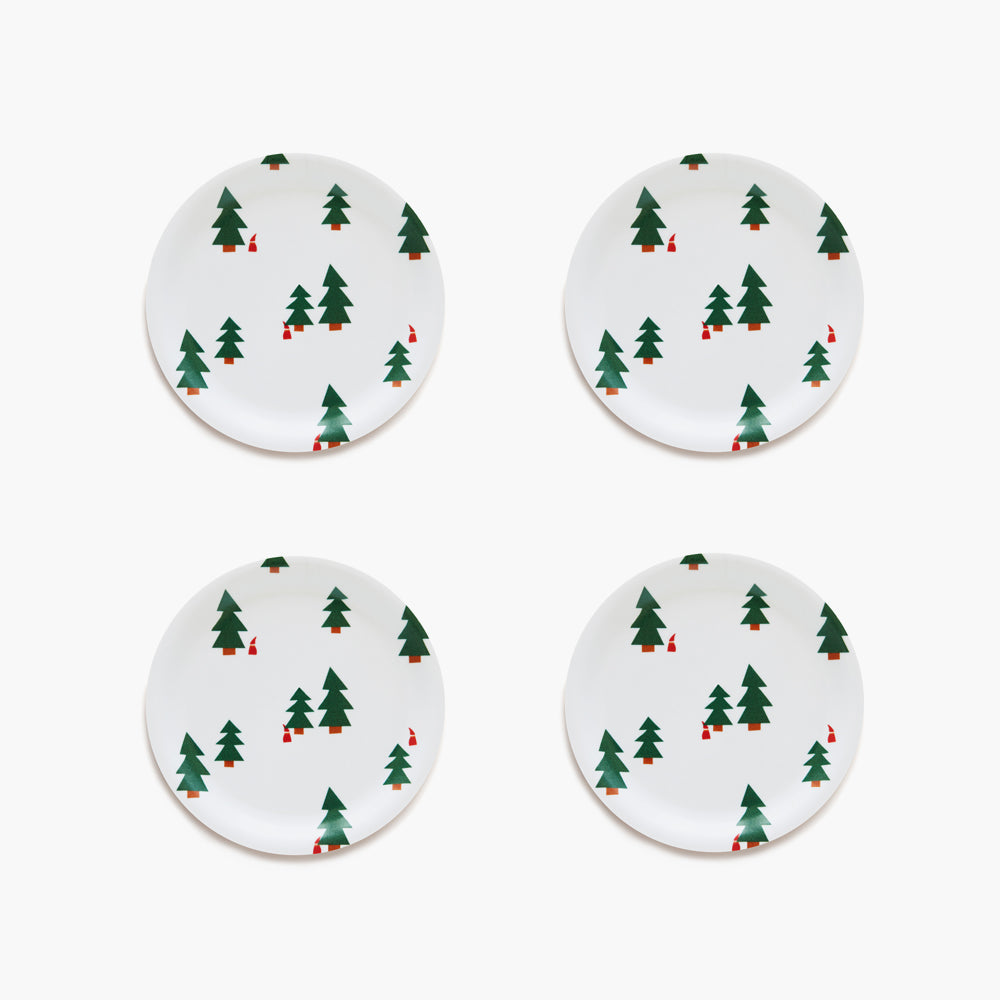 CHRISTMAS FOREST Set of 4 Coasters - 11cm