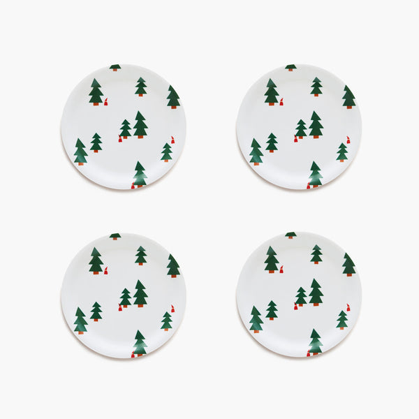CHRISTMAS FOREST Set of 4 Coasters - 11cm