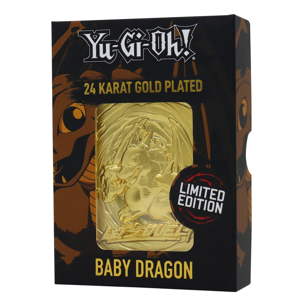 Carte métal collector Yu-Gi-Oh! - 24K Gold Plated Baby Dragon