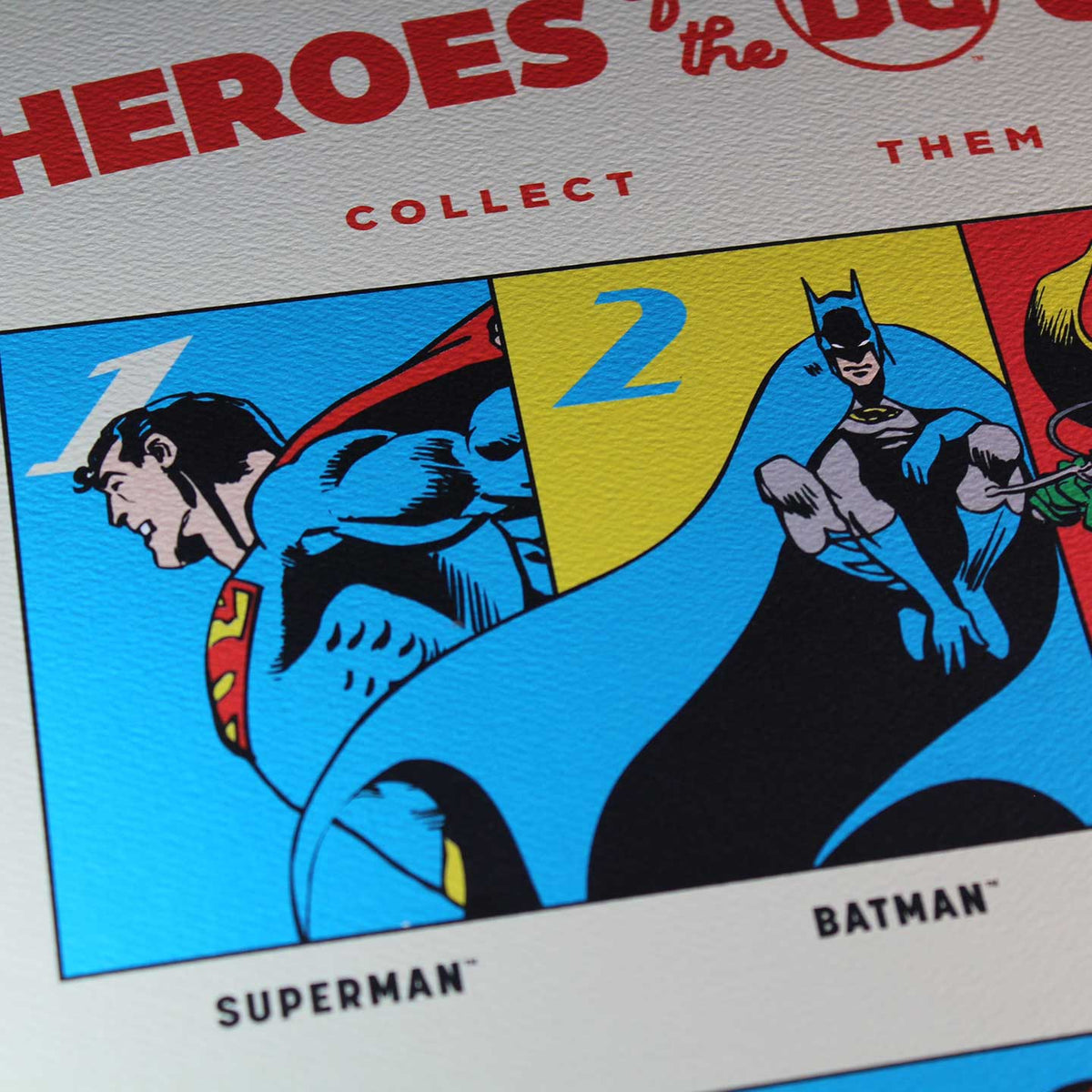 Affiche collector A3 DC 90th Anniversary Heroes