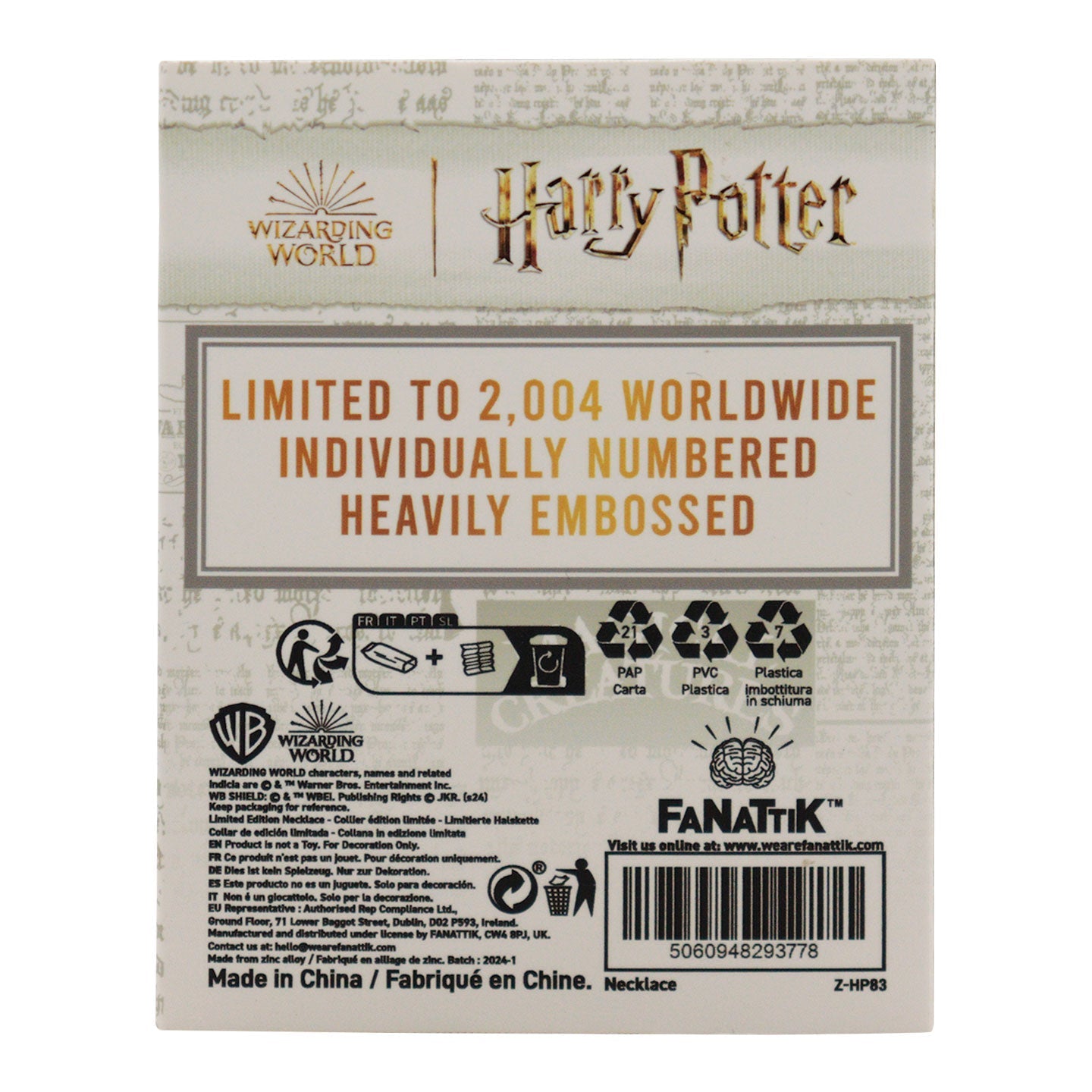Harry Potter Necklace- Prison of Azkaban