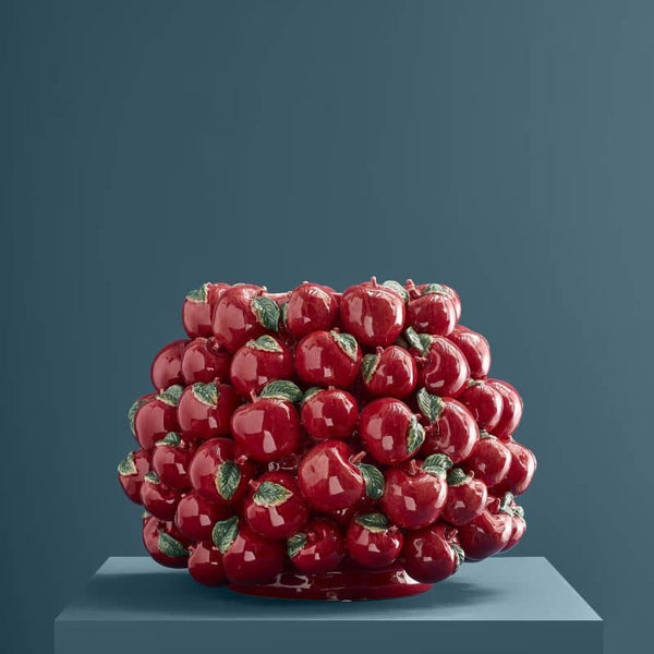 Apple Vase, Red Stoneware, 42 x 42 x 32 cm