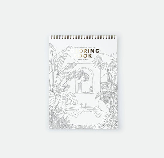 Coloring book Exotic Bathtub