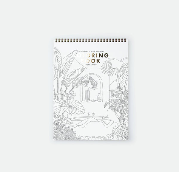 Coloring book Exotic Bathtub