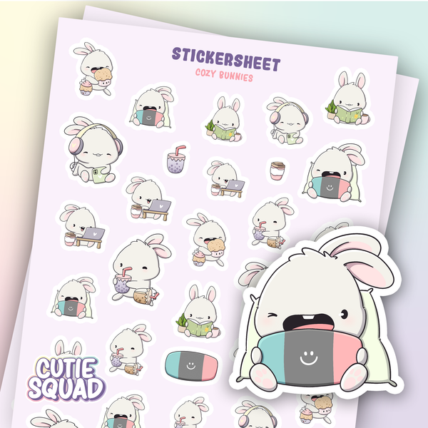 Cozy Bunny Sticker Sheets