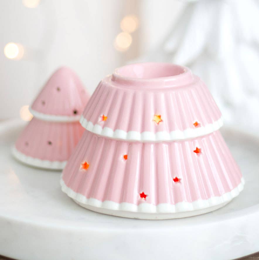 Brûleur à Huile Sapin de Noël Rose