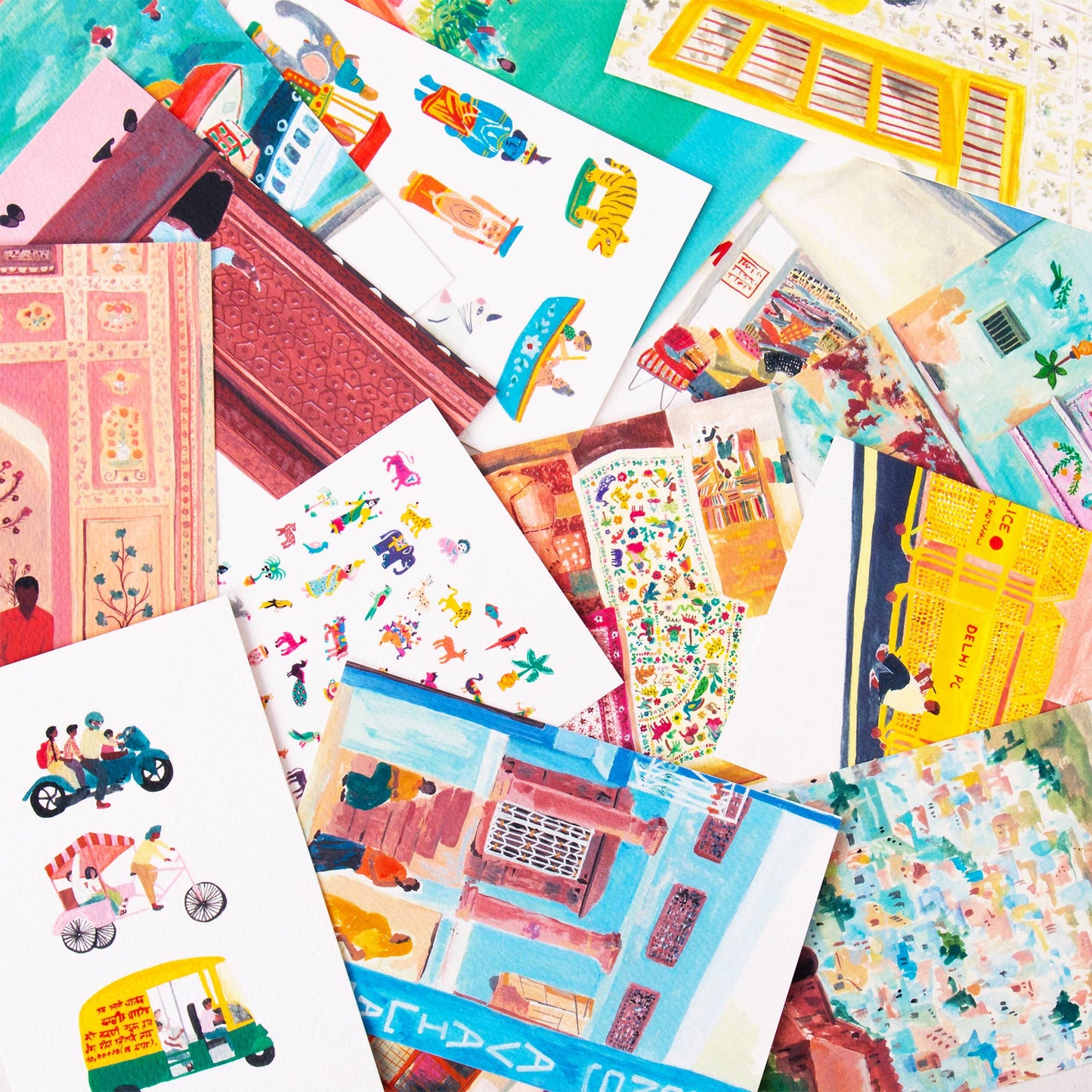 Lot de 15 Cartes Postales D'inde Helio Ferretti Vue 2