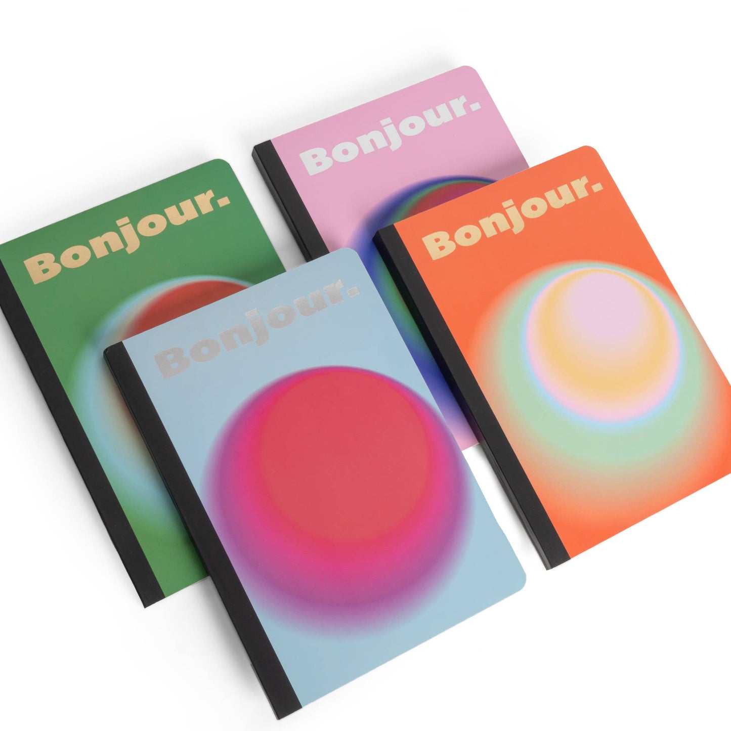 Carnet A5 Bonjour Bleu Clair Helio Ferretti Vue 3