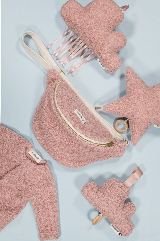 Banane à langer moumoute rose - Pink