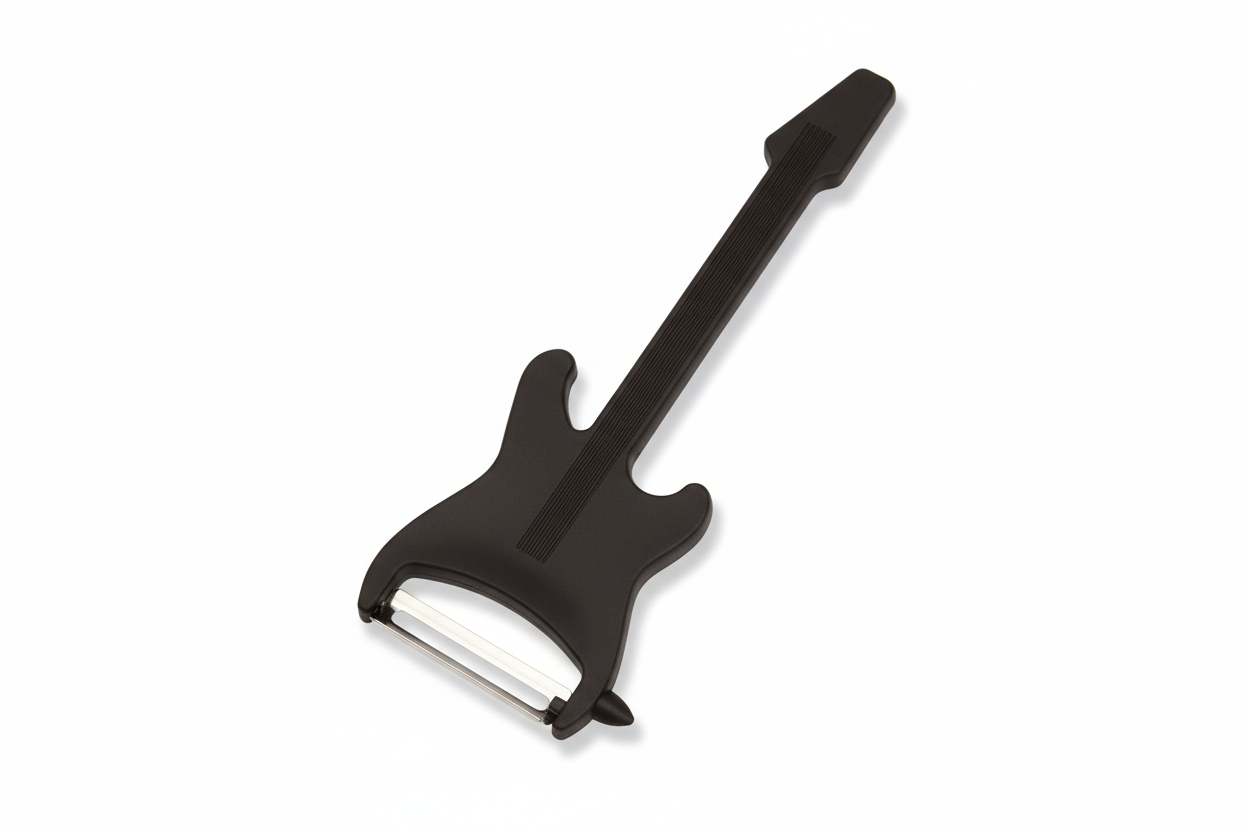 Electric guitar vegetable peeler