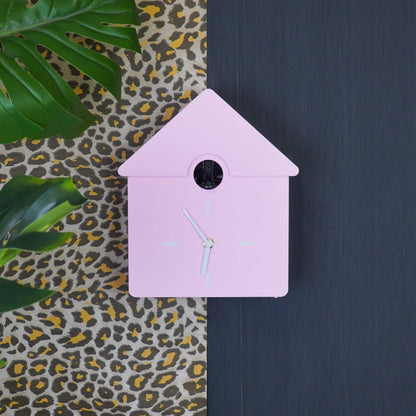 Clock - Cuckoo Wall Clock - Light Pink - 24x27x9cm