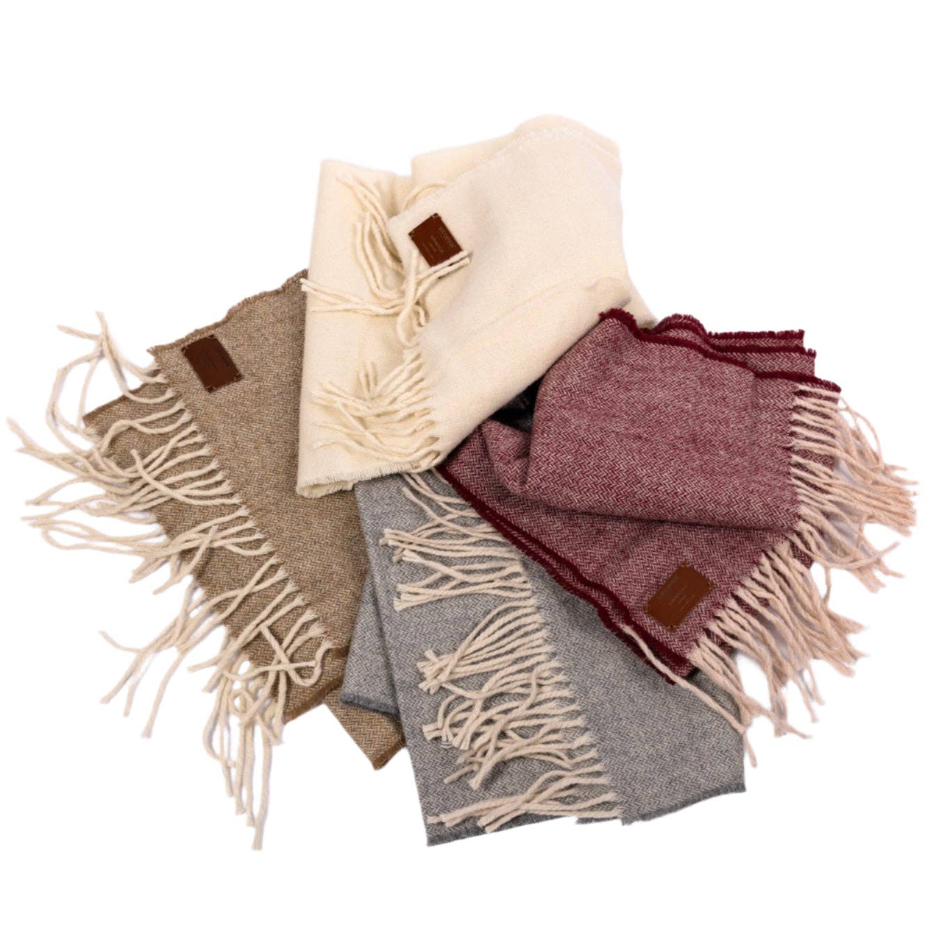 Beige wool scarf