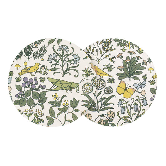Voysey Ceramic Coaster - Botanical Garden Fauna and Flora
