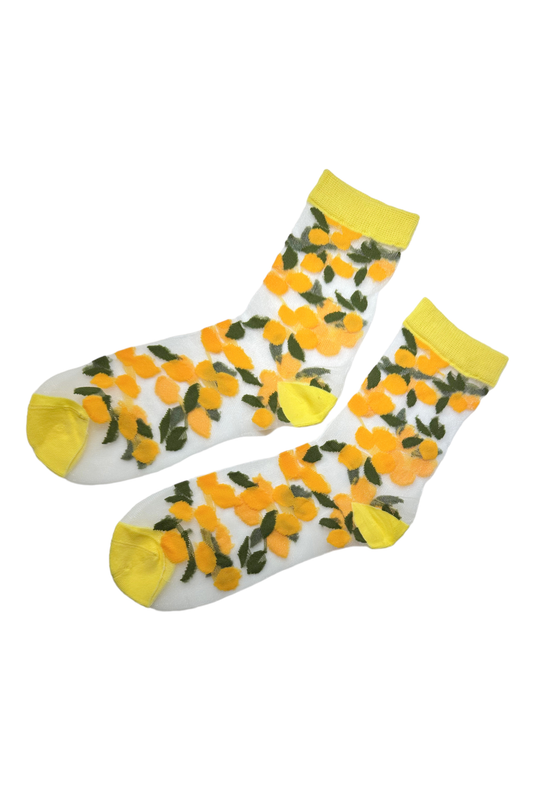 Lemon Transparent Socks