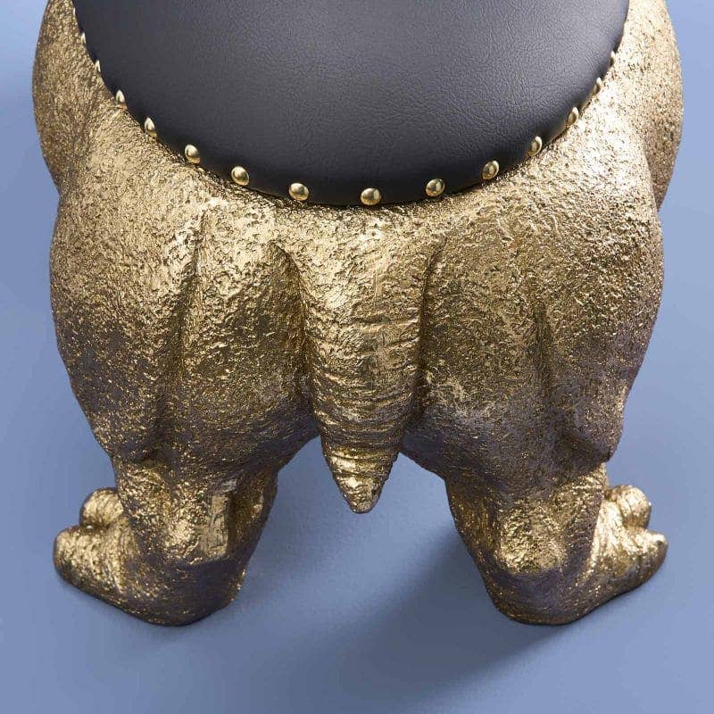 Hippopotamus Patty Gold Stool