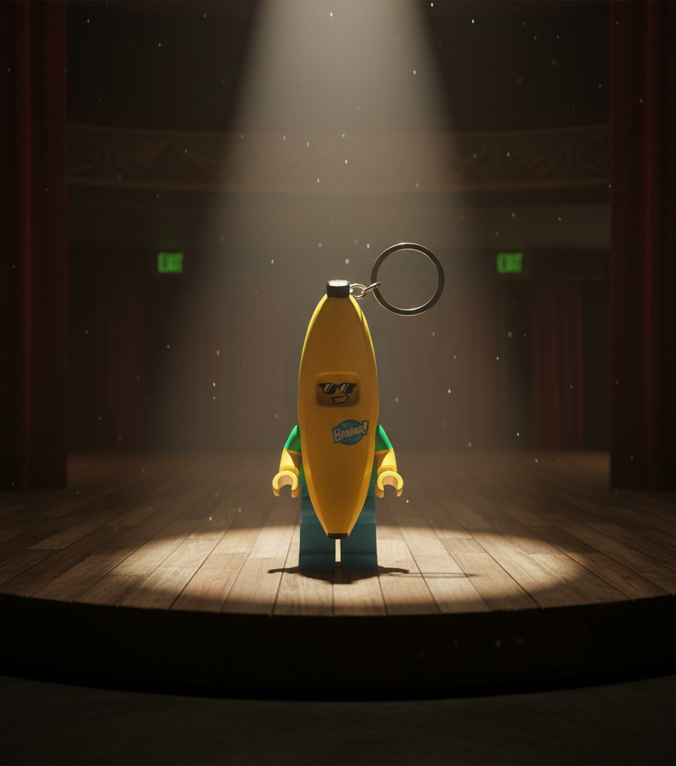 LEGO Light-Up Banana Keychain
